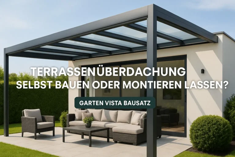Kundenprojekt zu 'Terrassenüberdachung selbst bauen oder montieren lassen? Der komplette Leitfaden' – Garten Vista